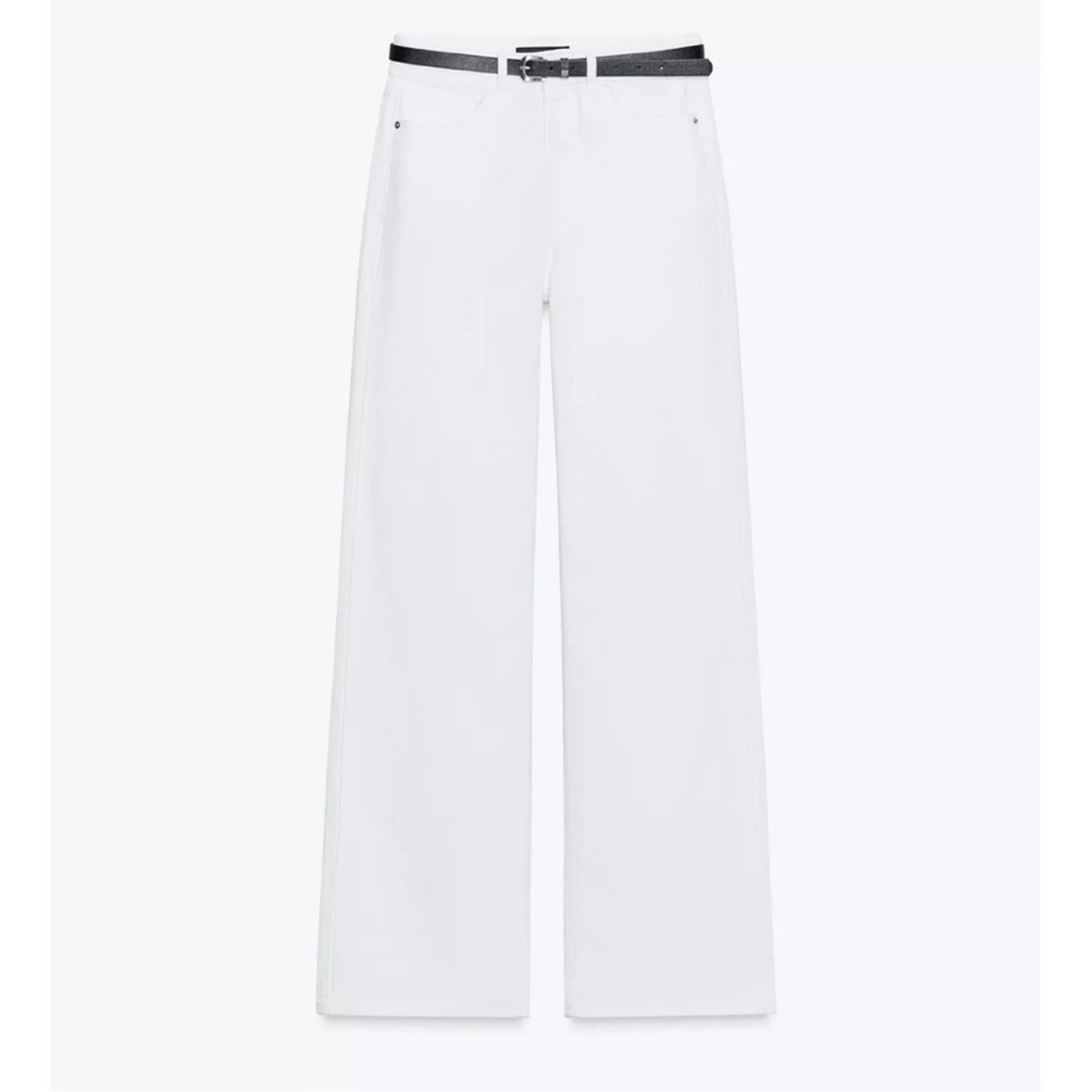 ZARA Z1975 HIGH WAISTED STRAIGHT FULL LENGHT JEANS